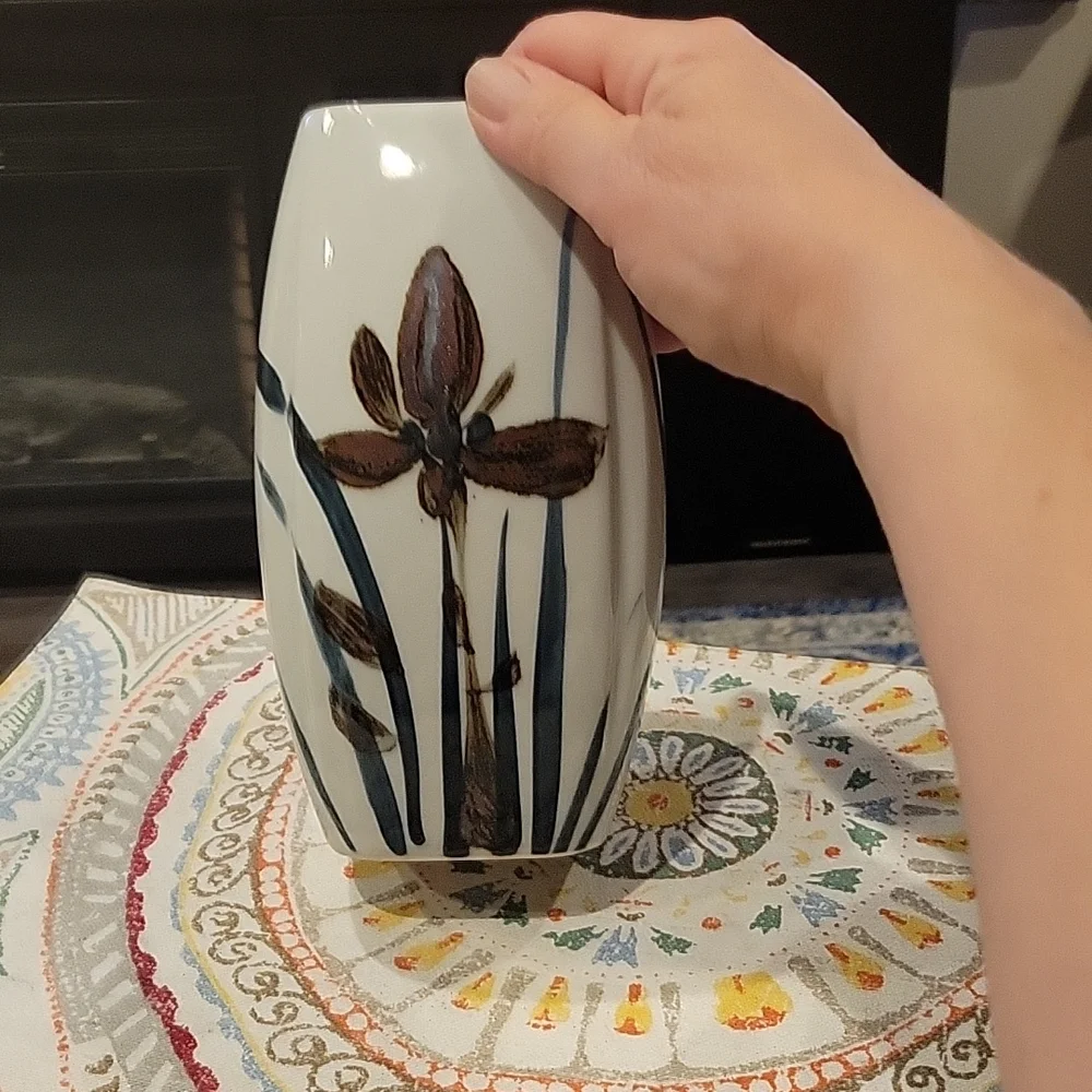 Shirokiya Metallic glaze vase,Vintage,euc